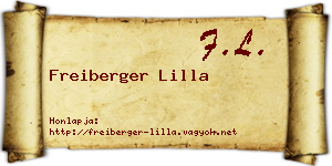Freiberger Lilla névjegykártya